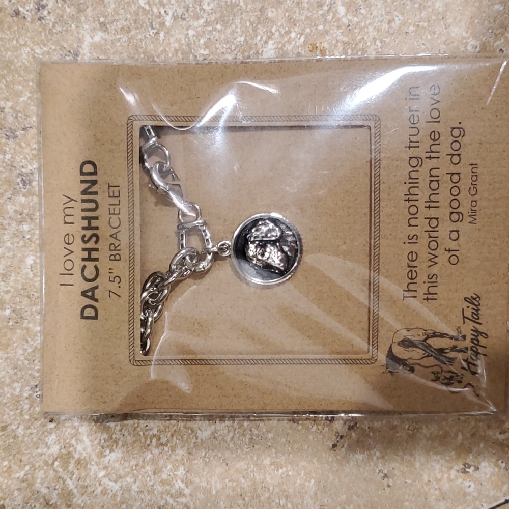 NWT Montana Silversmiths Happy Tails Dachshund Bracelet